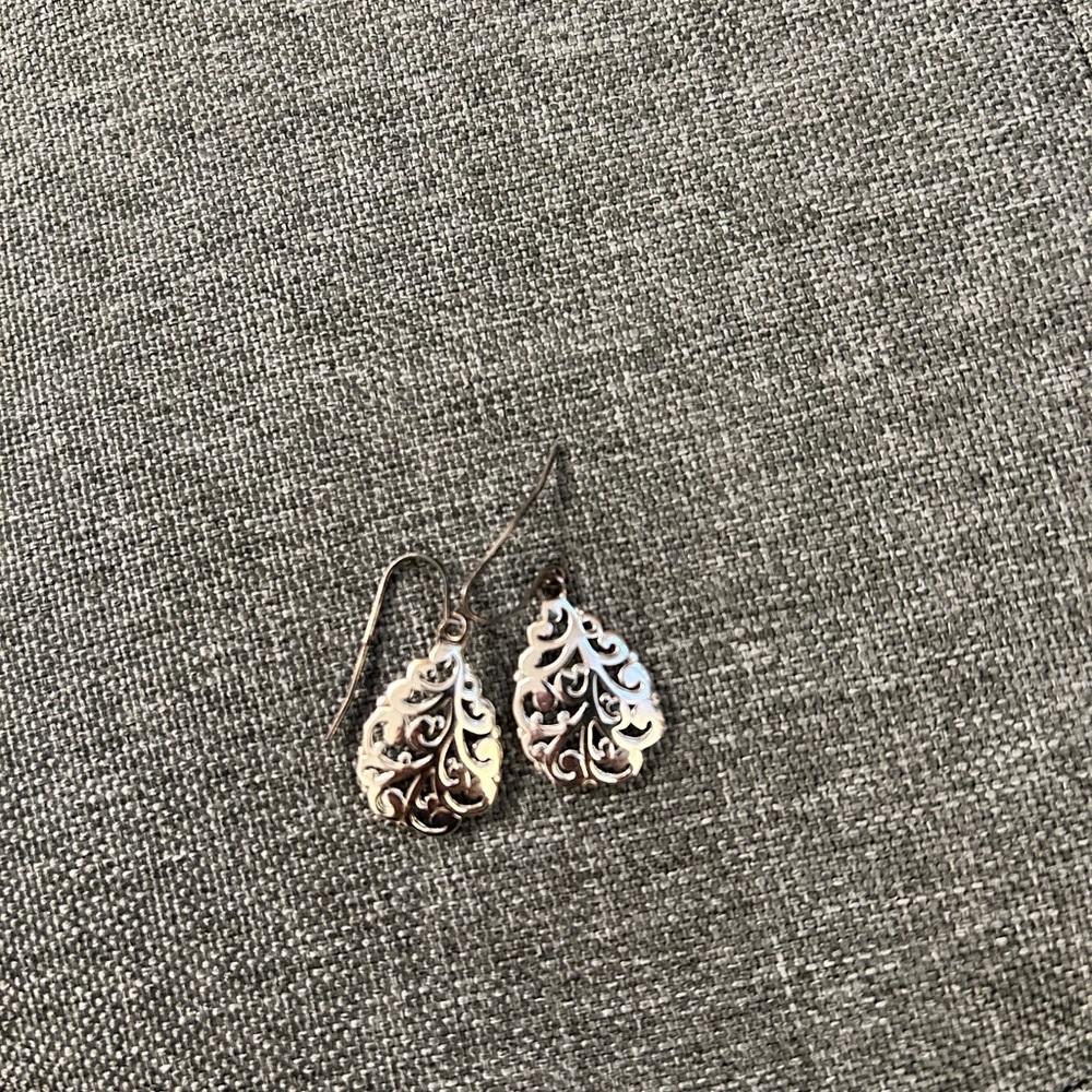 Elegant Silver Leaf Earrings